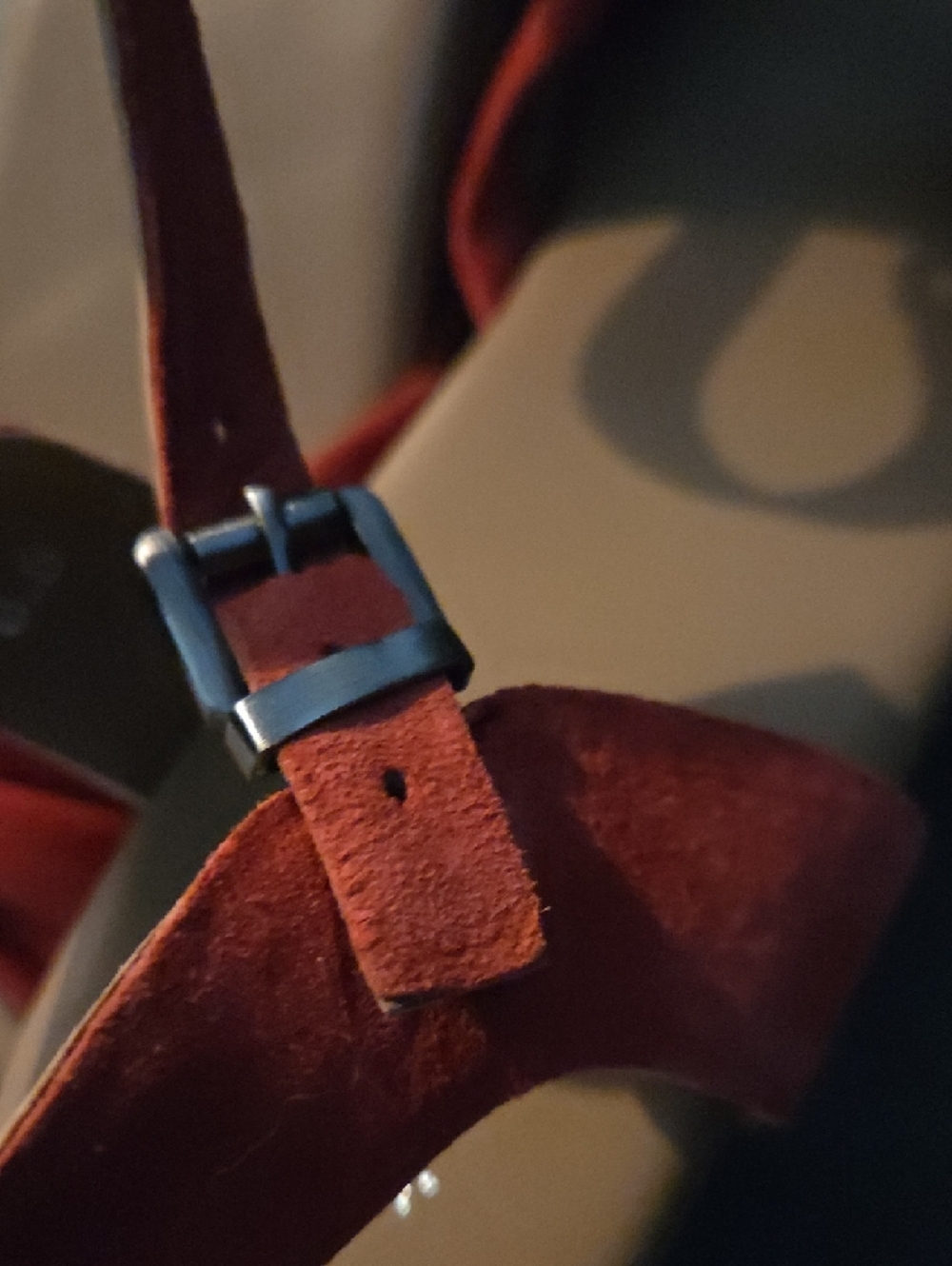 Charles By Charles David Red Suede Knot Platform Sandals - Picture 4 of 6